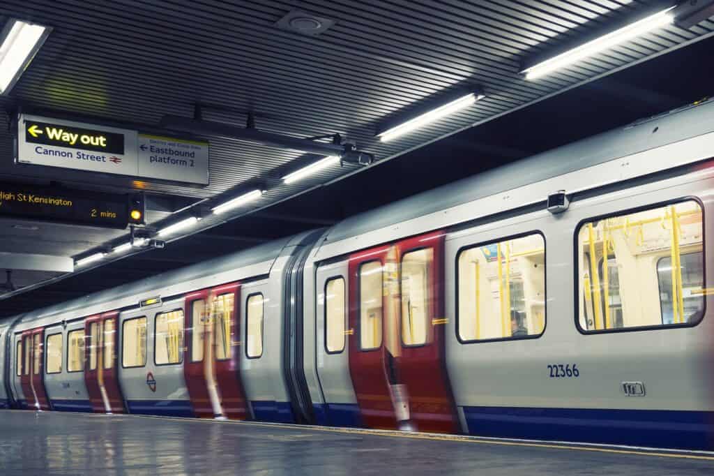 Blurry image of The London Underground